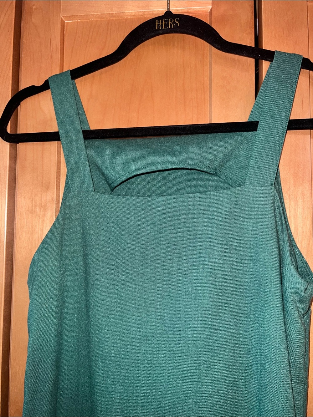 Commense Emerald Green Linen Slip Maxi Dress - Picture 8 of 10